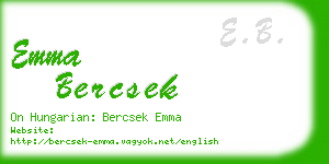 emma bercsek business card